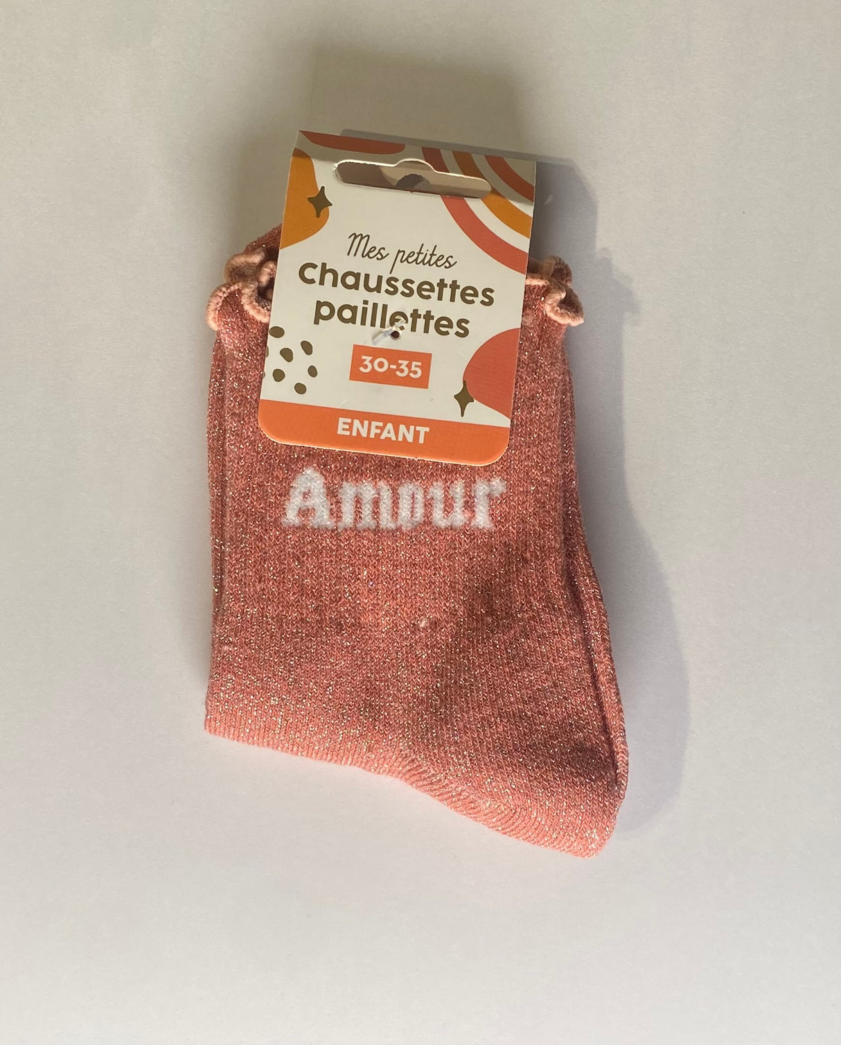 Chaussettes à paillettes AMOUR