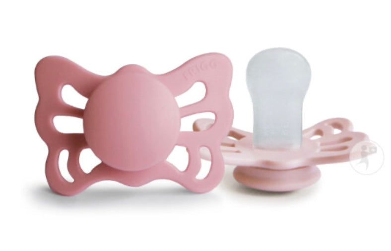 Sucette silicone Natural (2pack) Rose