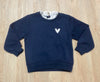 Marineblauw hart Sweatshirt