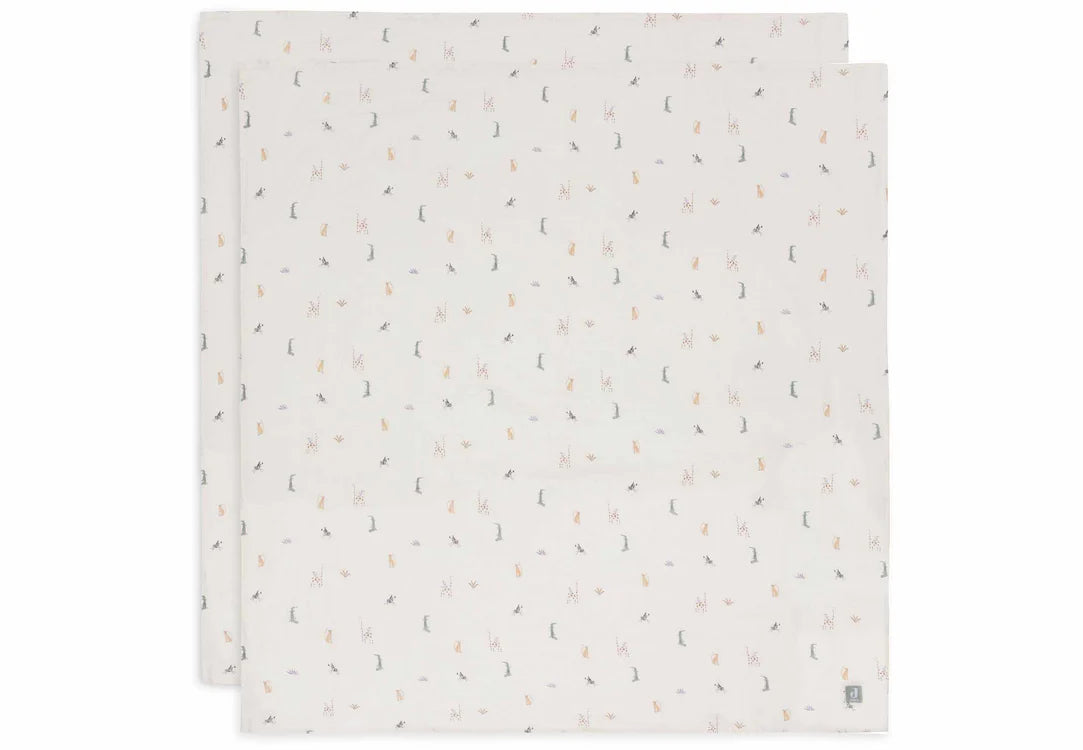 Lange Gaze de Coton Large 115x115cm - Jungle Jambo