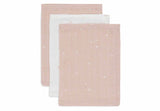 Gant de toilette gaze de coton 15x20cm Twinkling W. Rose (3pack)