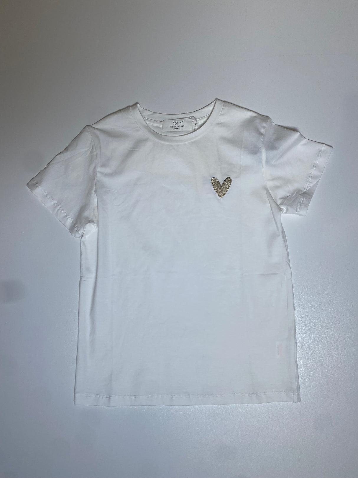 T-shirt Blanc coeur