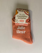 Chaussettes à paillettes JOLIE FLEUR