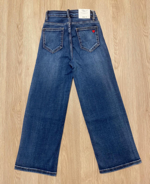 Jeans Large Coeur Bleu