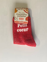 Chaussettes à paillettes PETIT CŒUR