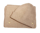 Bonnet + Écharpe Knit Camel