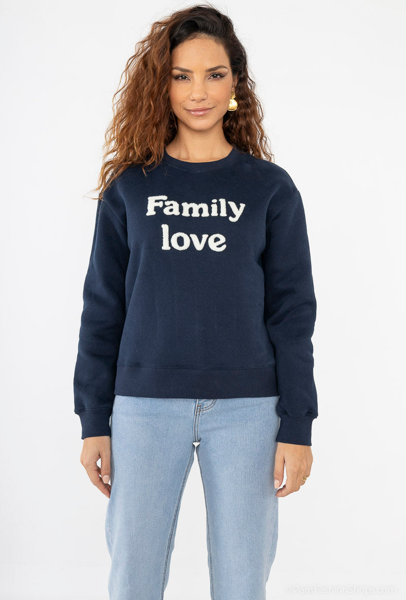 Marineblaues Familien-Sweatshirt