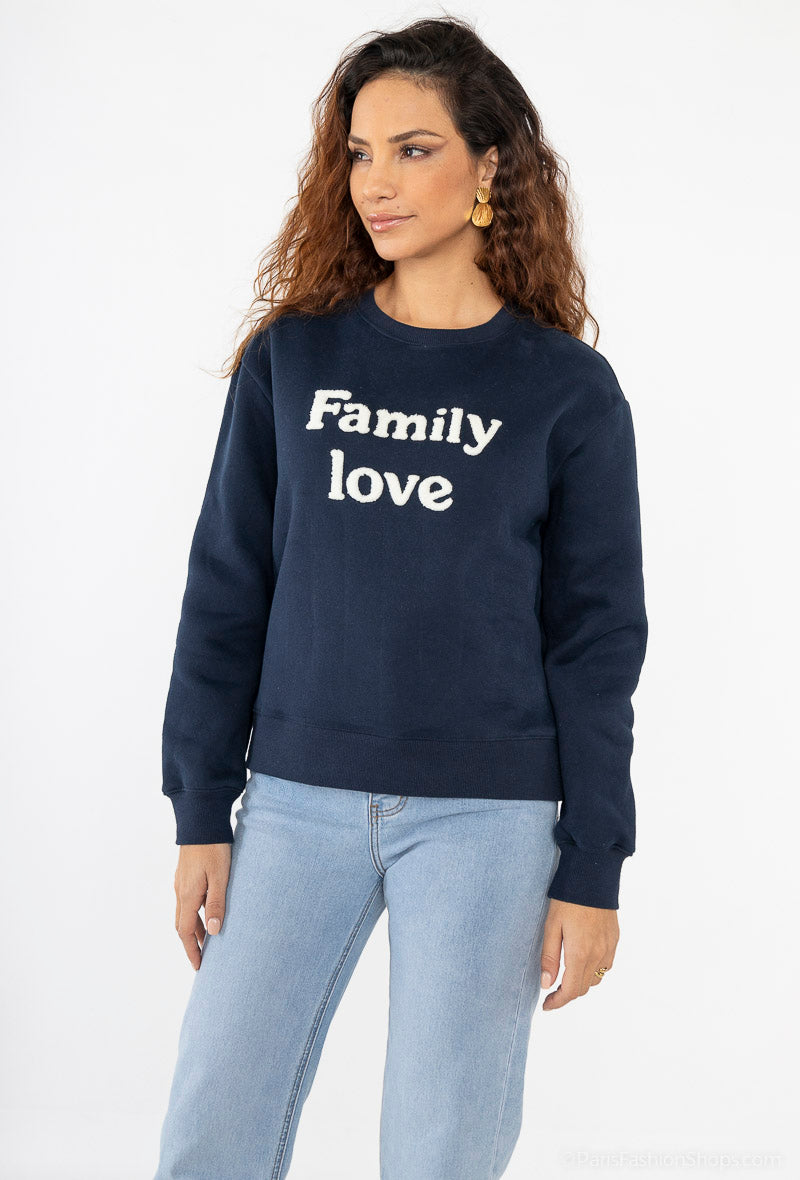 Marineblaues Familien-Sweatshirt