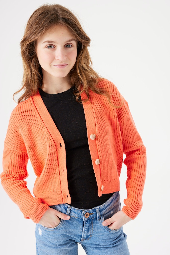 Evelyn vest Fel oranje m