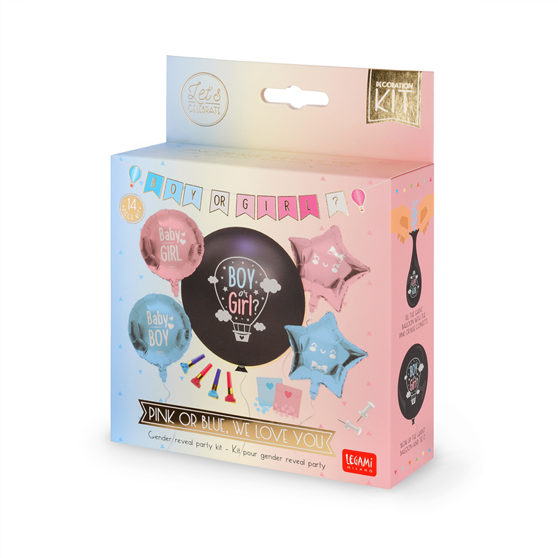 Legami Ballons Gender Reveal (Rose ou bleu)