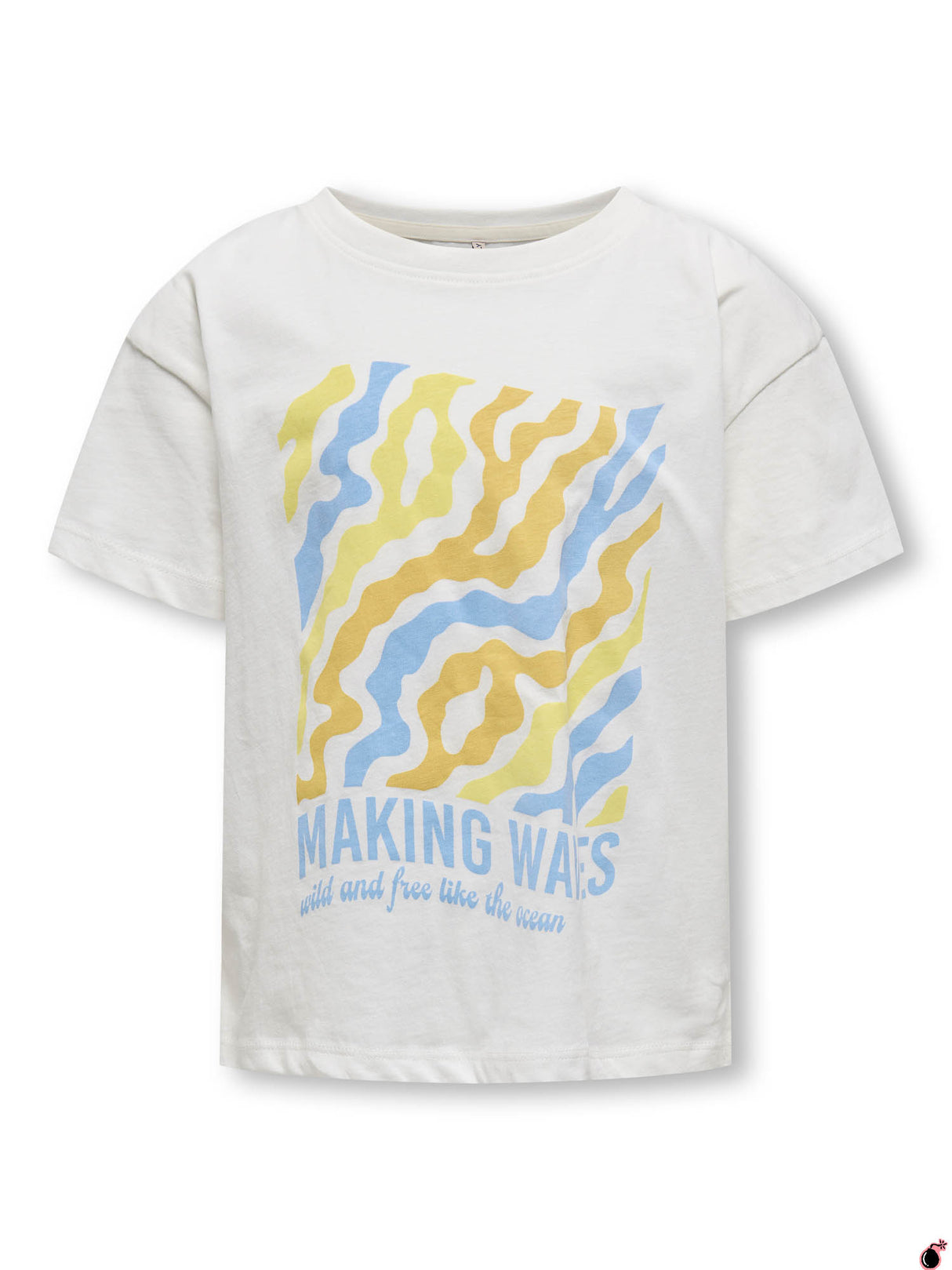 T shirt Waves Blanc