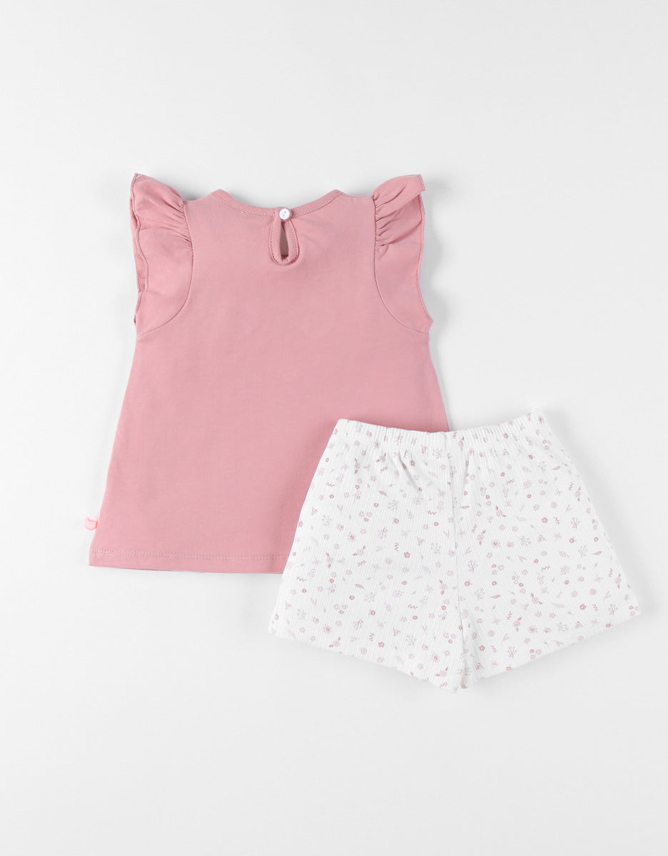 Pyjama Pinky mouse Rose/Blanc