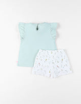 Pyjama Pretty flowers Vert/Blanc