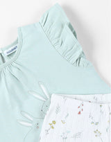 Pyjama Pretty flowers Vert/Blanc