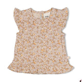 T shirt Flower Crème