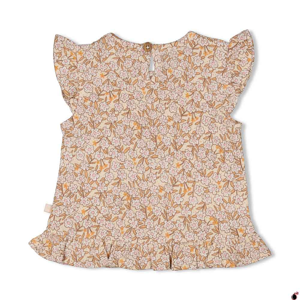 T shirt Flower Crème