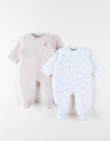 Pyjama Newborn Beige/Blanc