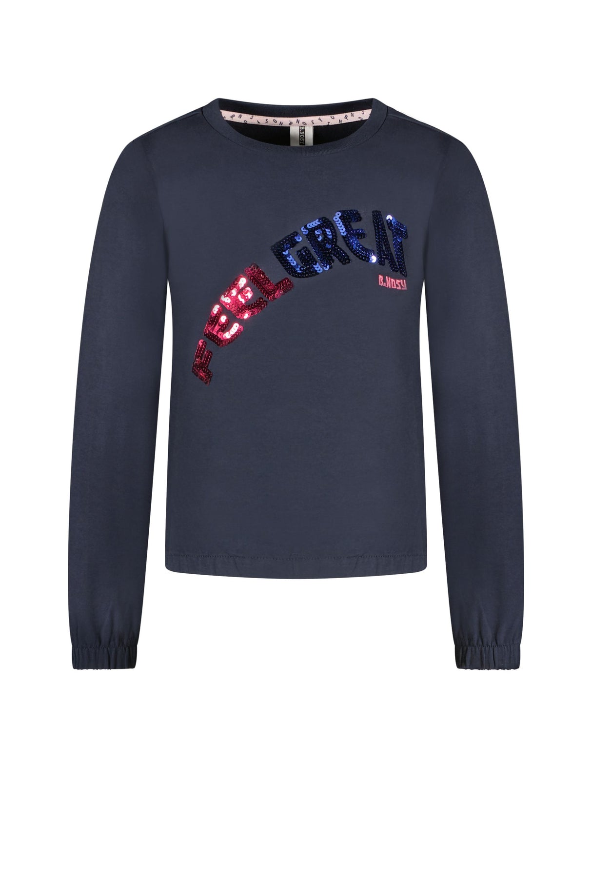 Sweatshirt met zoom - feel good - marineblauw - herfst/winter 22